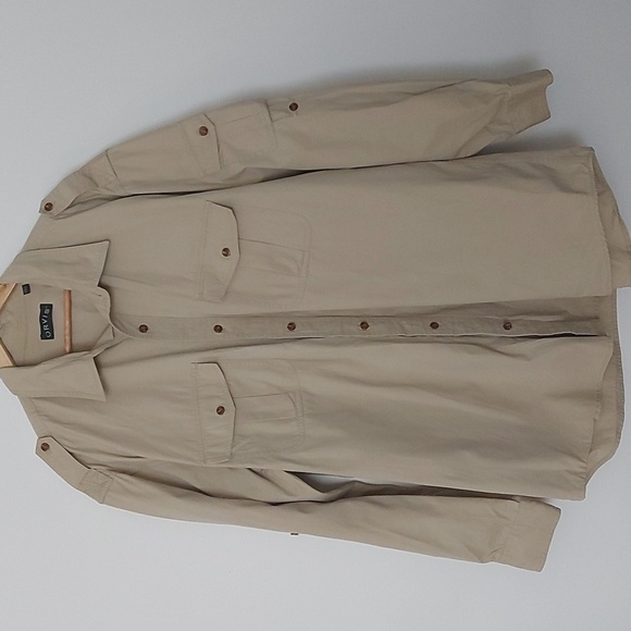 Orvis Long Sleeve Heavy Button Up Camp/Fishing Shirt Beige Size XXLT - Picture 1 of 10